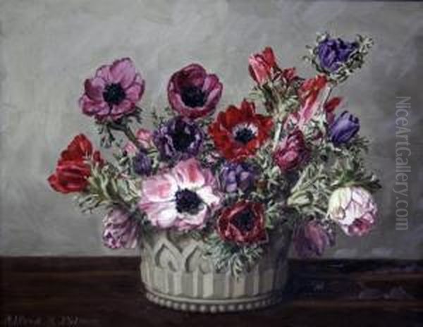 Anemonies In A Vase - view 1