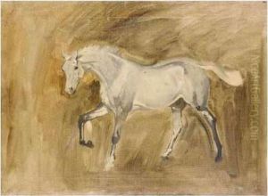 Sketch Of A Grey Horse by James Lynwood Palmer