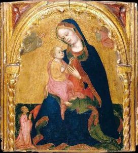 Madonna of Humility with a Donor and Angels 2 by Giovanni Di Francia (see Zanino Di Pietro)