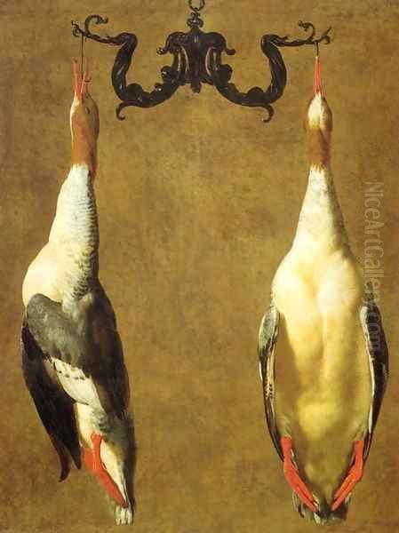 Two Hanged Teals - view 1