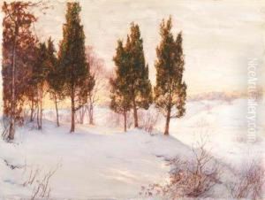 Sunlit Reflections In Winter by Walter Launt Palmer