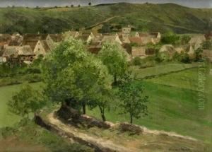 Ansicht Einer Kleinen Stadt Im Altmuhltal Ansicht Einer Kleinen Stadt Im Altmuhltal