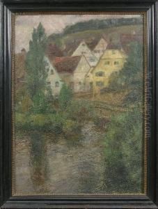 Munchener Landschafts- U.stillebenmaler, Hier: Dorfl by Charles Joh. Palmie