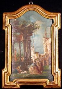 Capriccio With Elegant Figures by Pietro (Il Mirandolese) Paltronieri