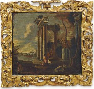 Capriccio Con Rovine E Figure Di Viandanti by Pietro (Il Mirandolese) Paltronieri