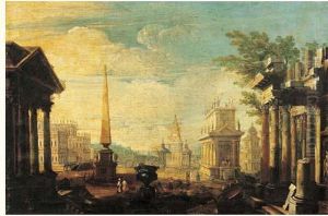 Vue Imaginaire Du Forum Romain by Pietro (Il Mirandolese) Paltronieri