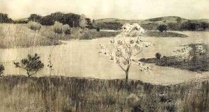 Japanese Tree in Bloom 1895 by Arthur Wesley Dow