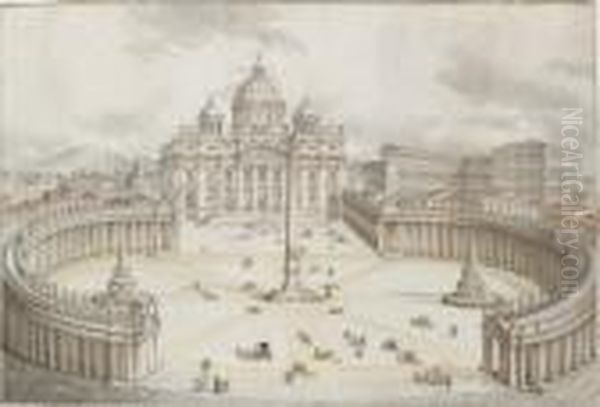 Rome: View Of The Piazza San Pietro With The Vatican - view 1