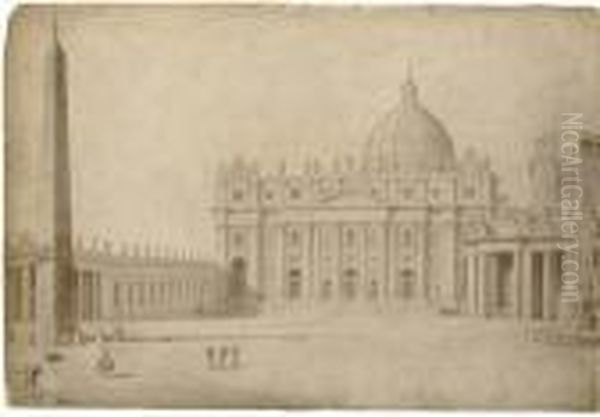 The Facade Of Saint Peter's, Rome, From The Piazza - view 1