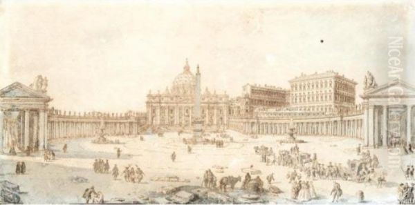 View Of The Cathedral And Square Of St. Peter's, Rome - view 1