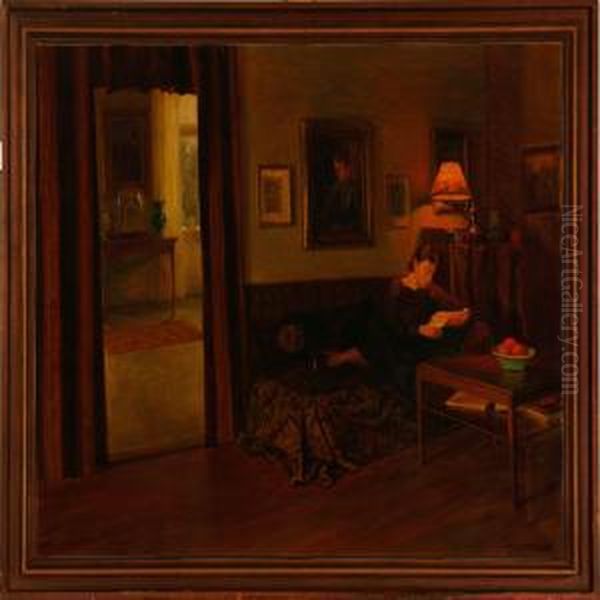 Interior With A Reading Woman - view 1