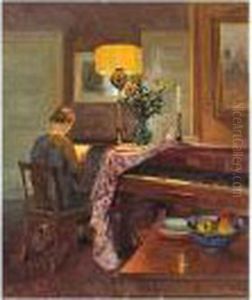 Woman Reading by Robert Panitzsch