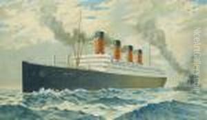 R.m.s. Aquitania by Fred Pansing