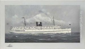 The Eastern Steamship Company, Camden At Sea by Fred Pansing