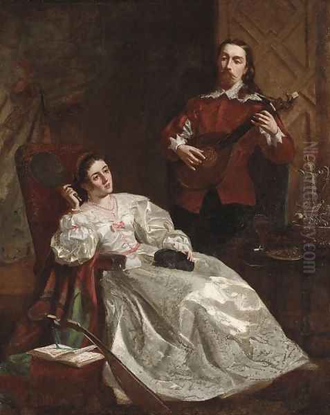 Mary Queen of Scots with Rizzio (Self Portrait) - view 1