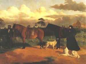 Mrs. Adolphus Sceales With Black Jimmie on Merrang Station by Robert Dowling