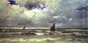 Seascape by Karl Pierre Daubigny