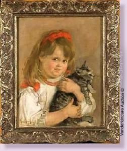 Fillette Et Son Chat