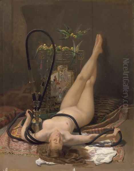 A Voluptuous Smoke by Charles Edouard Edmond Delort