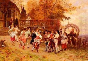 La Fete De Vendange (The Harvest Festival) by Charles Edouard Edmond Delort