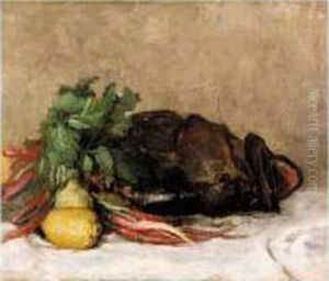 Still Life With Fish And Vegetables by Pericles Pantazis