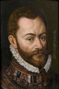 Portrait Of Phillip Ii Of Spain,
 Bust-length In Armour And A White Collar; And Portrait Of Ferdinand I, 
Bust-length, In Armour And A White Collar