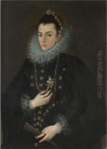 Portrait Of A Lady Of The Court Of Philip Iii by Juan Pantoja de la Cruz
