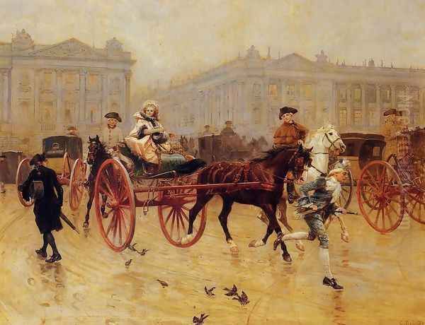 Elegant Figures in the Place de la Concorde - view 1