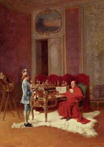 Game For The Cardinal by Charles Edouard Edmond Delort