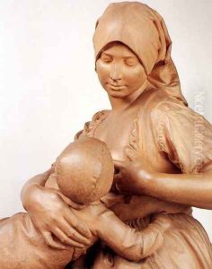 Peasant Woman Nursing An Infant by Jules Dalou