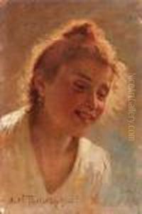 Ritratto Di Ragazza Coi Capelli Biondi by Antonio Paoletti