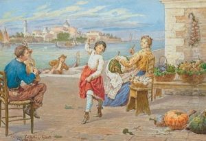 Scena Di Genere In Laguna