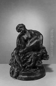 Femme nue assise dans un fauteuil et retirant son bas (Seated Nude Taking off her Stocking) by Jules Dalou