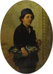 Young Boy With Fish by Antonio Paoletti