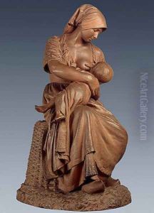 Peasant Woman with her Child by Jules Dalou