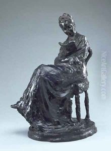 Seated Woman Reading by Jules Dalou