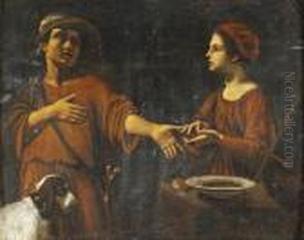Scena Allegorica O Esau Vende La Sua Primogenitura A Giacobbe - view 1