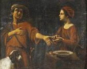Scena Allegorica O Esau Vende La Sua Primogenitura A Giacobbe by Pietro Paolini