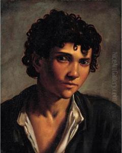 Portrait Of A Boy, Head And Shoulders by Pietro Paolini