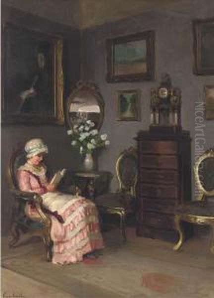 A Lady Reading In An Interior - view 1