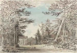 The Doric temple at Studley Royal, Yorkshire by Anthony Devis