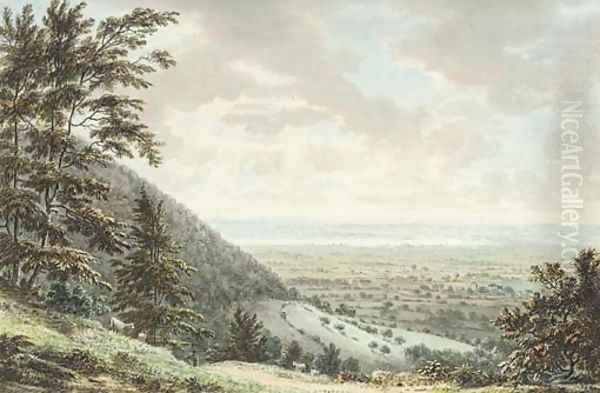 An extensive landscape, Gloucestershire, probably Wotton-under-Edge - view 1