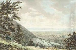 An extensive landscape, Gloucestershire, probably Wotton-under-Edge by Anthony Devis