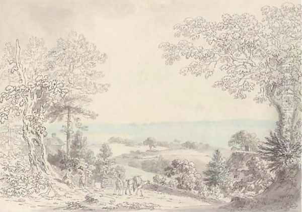 Travellers resting above the coast - view 1