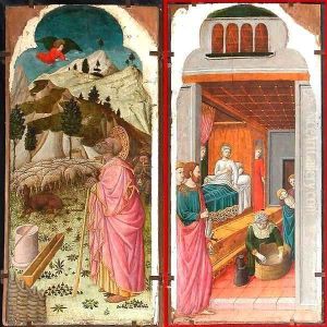 The Angel Appearing to Joachim; The Birth of the Virgin by Giovanni Da Rimini