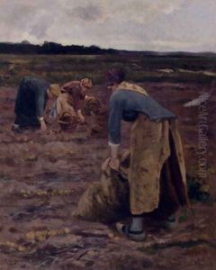 The Potato Gatherers by Hippolyte Camille Delpy