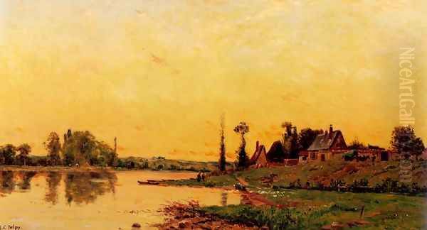 Lavandiere Pres D'Un Groupe De Maisons (Washerwomen near a Group of Houses) - view 1