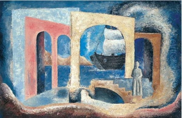 Paesaggio (architetture, Figura E Veliero) - view 1