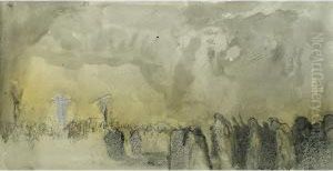 "processione A L Monte Santo"
 Cm. 32x64