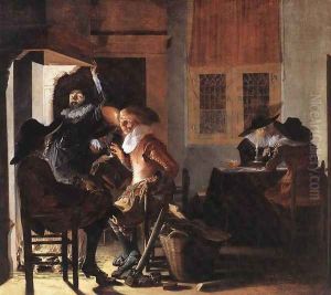 Soldiers beside a Fireplace c. 1632 by Willem Cornelisz. Duyster